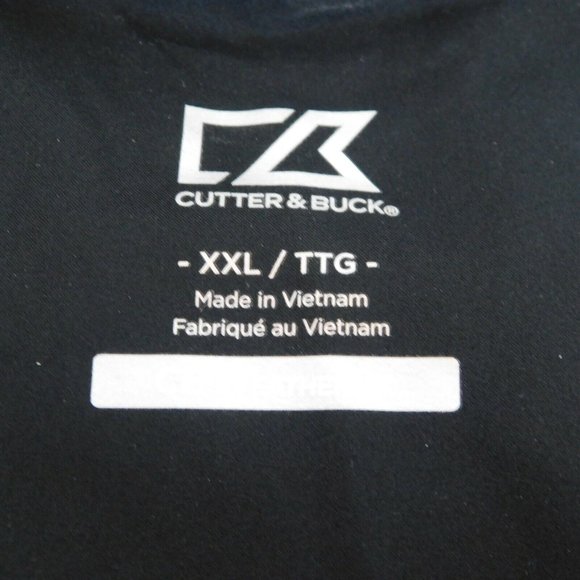 Cutter Buck Mens Blk XXL Long Sleeve WeatherTec Summit Golf Half Zip Jacket USNR - Picture 9 of 12